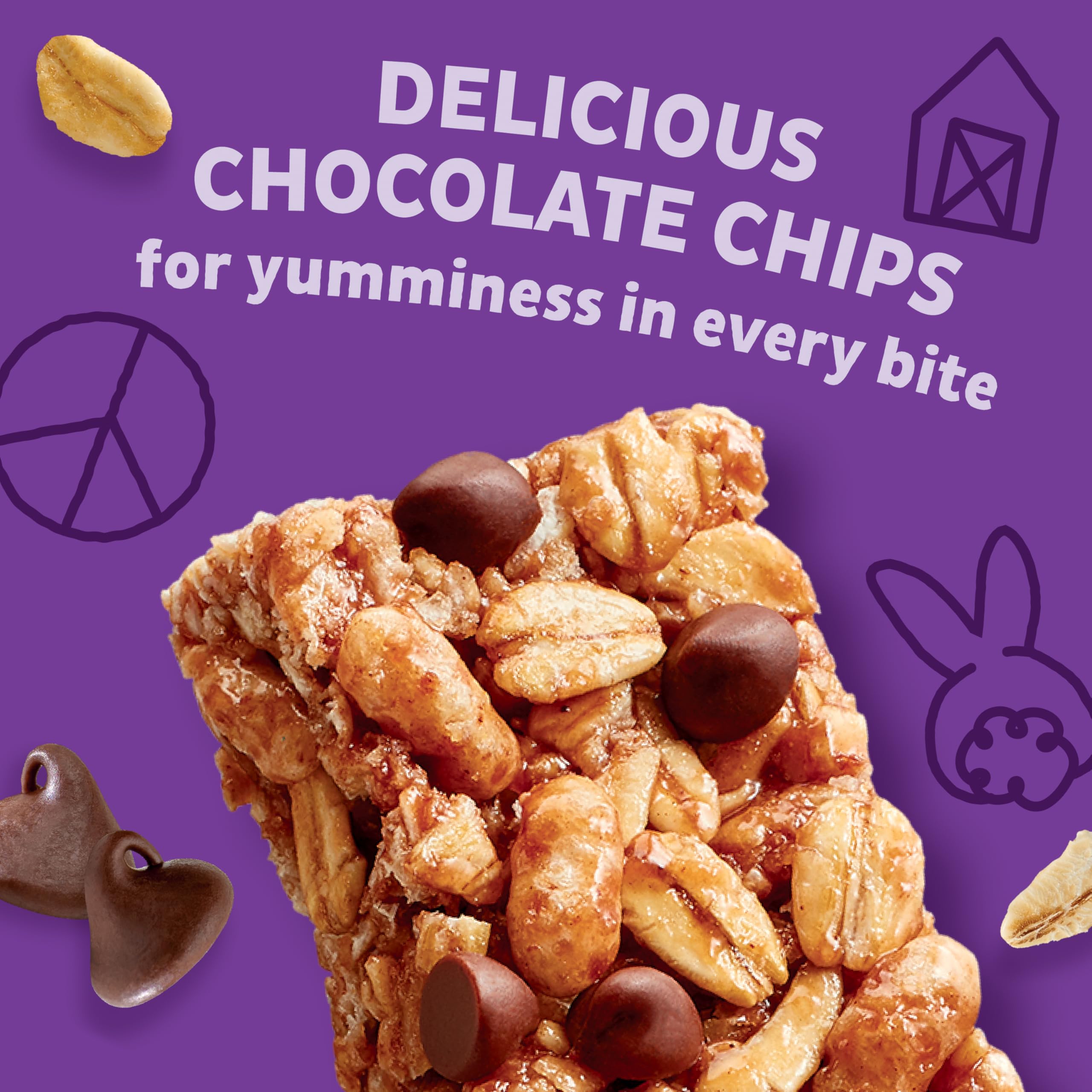 Annie's Gluten Free Chewy Granola Bars, Double Chocolate Chip, 5 Bars, 4.9 oz (Pack of 12) - Image 4