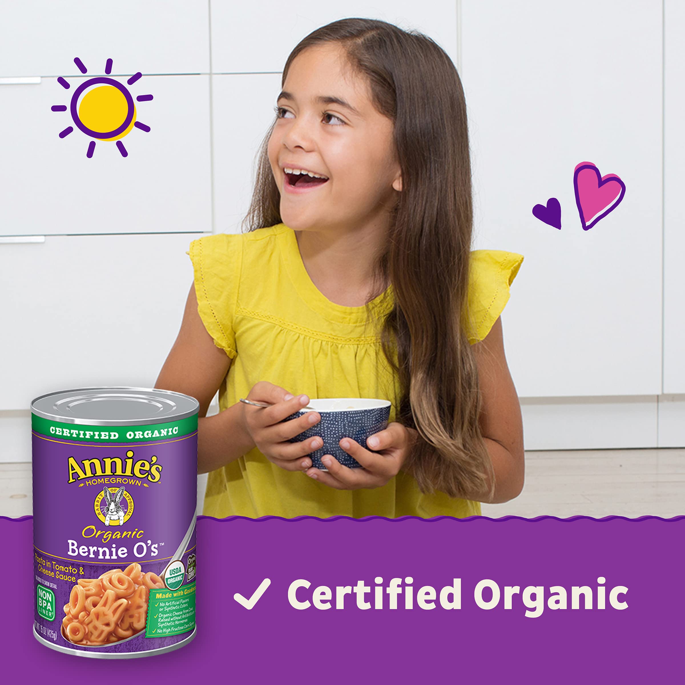 Annie's Organic Bernie O's, Canned Pasta in Tomato and Cheese Sauce, 15 oz (Pack of 12) - Image 4
