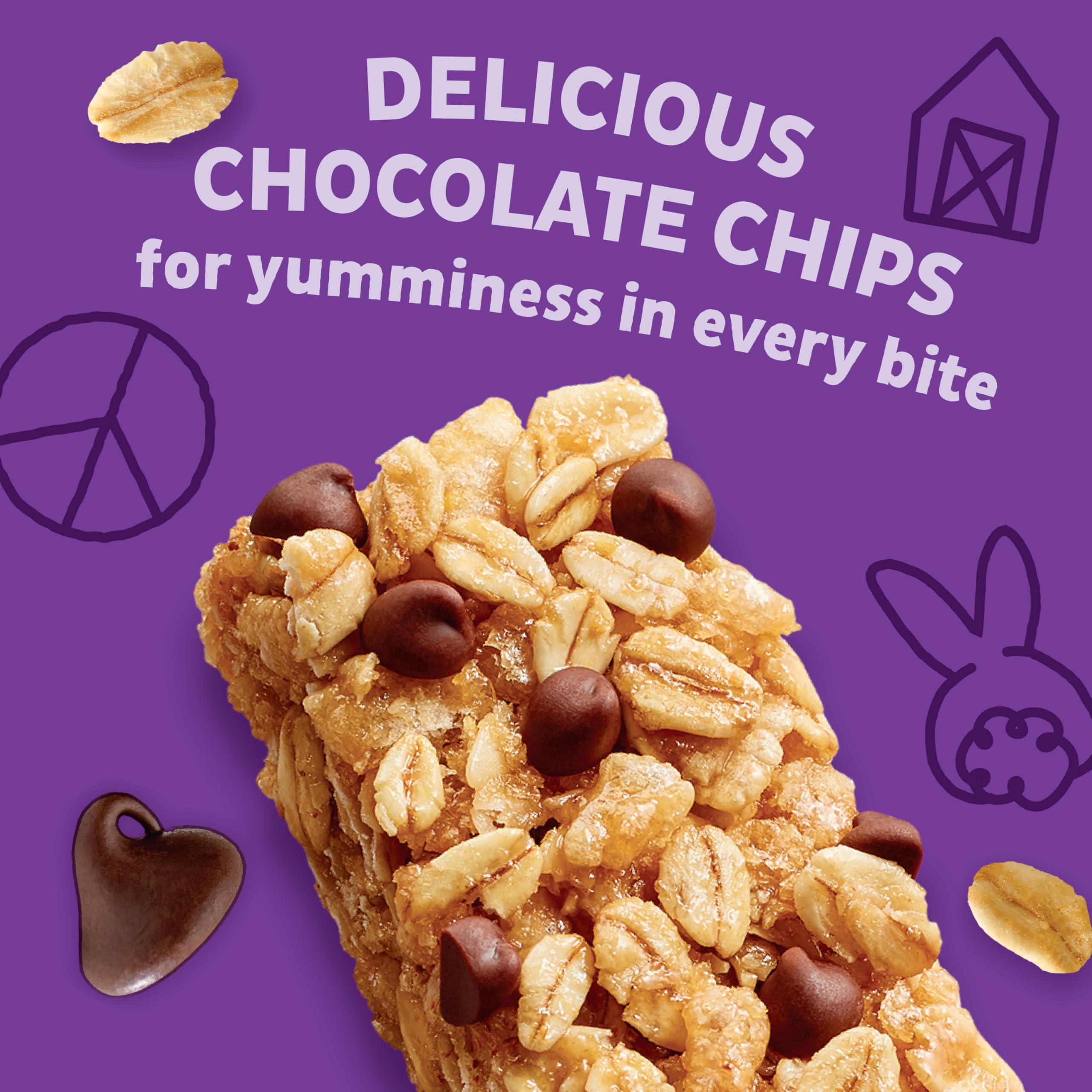 Annie's Organic Chewy Granola Bars, Chocolate Chip, 6 Bars, 5.34 oz (Pack of 12) - Image 3